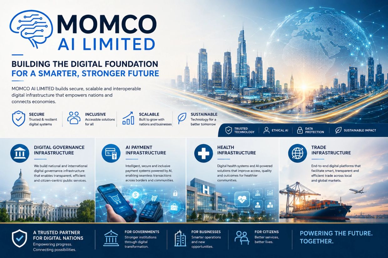 MOMCO AI LIMITED builds secure digital infrastructure for a smarter future.