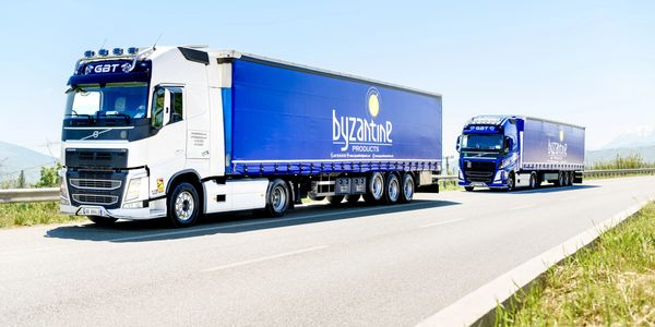 Our fleet of Byzantine Products Ltd trucks.