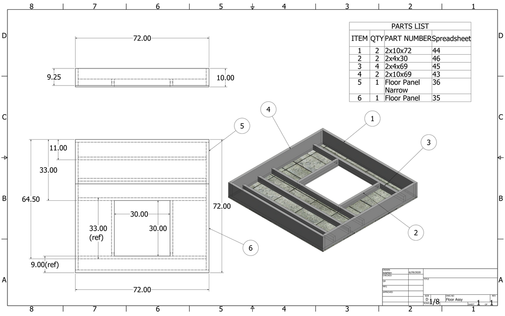 Base assembly drawing