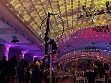 aerial lollipop lyra Cincinnati at Queen City Stunt Circus - book local entertainment performers