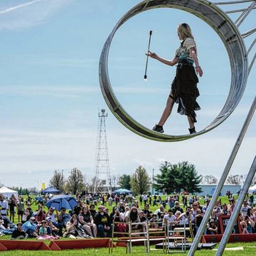 Cincinnati Queen City Stunt Circus professional entertainment performer pirates theme show wheel