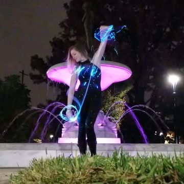 Cincinnati Queen City Stunt Circus professional entertainment performer led glow flow art spinners