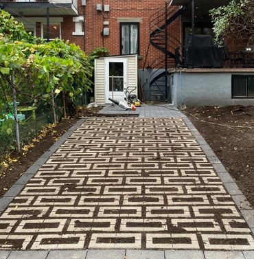 Stationnement résidentiel en pavé 