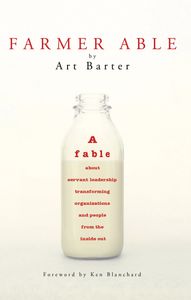 Front cover of book with an open glass milk bottle