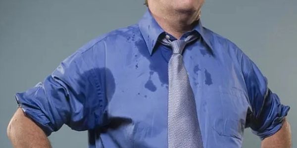man sweating with hyperhidrosis