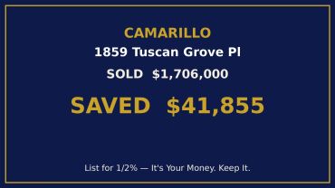 Real estate sale savings announcement for Camarillo.