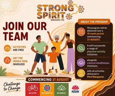 Flyer inviting people to join Strong Spirit Services Ltd starting 31 August.