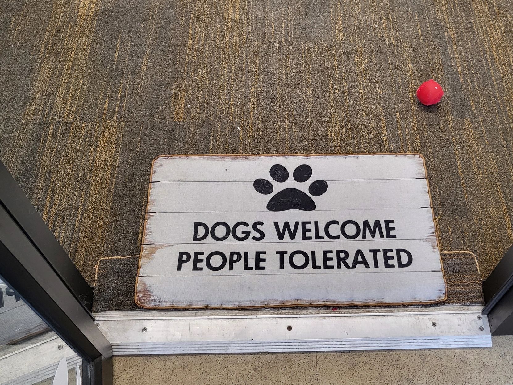 Welcome mat.