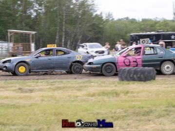 Phillip Lystad and Colton Berger battler for postion in the race
Photo Courtesy of High Octane Media