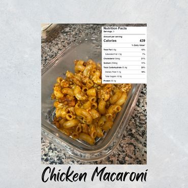 Healthy meal prep
Chicken Macaroni