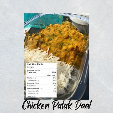 Chicken Daal Palak
Healthy meal prep