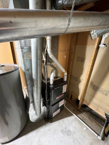 Basement furnace and duct venting by Kelvin Energy Inc. in Ottawa.