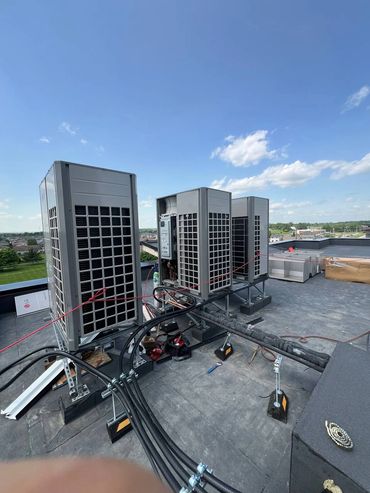 Commercial rooftop HVAC units by Kelvin Energy Inc. in Ottawa, Ontario.