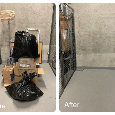 Before and After junk removal, estate clear out