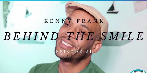 Portrait of a man smiling warmly with text overlay about a series episode.