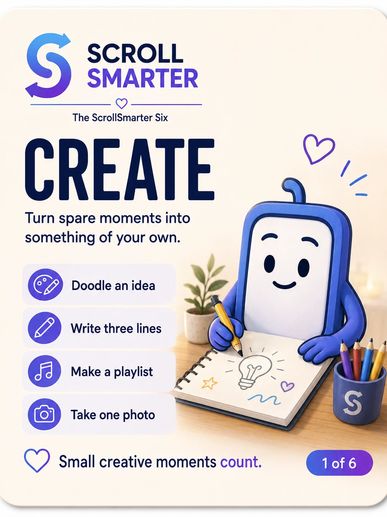 A guide to creating during spare moments with ScrollSmarter.