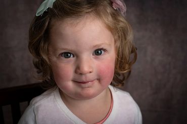 Portrait of a three year old girl