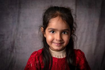 Portrait of a three year old girl.