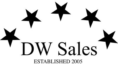 Logo of DW Sales with five stars and established date 2005.