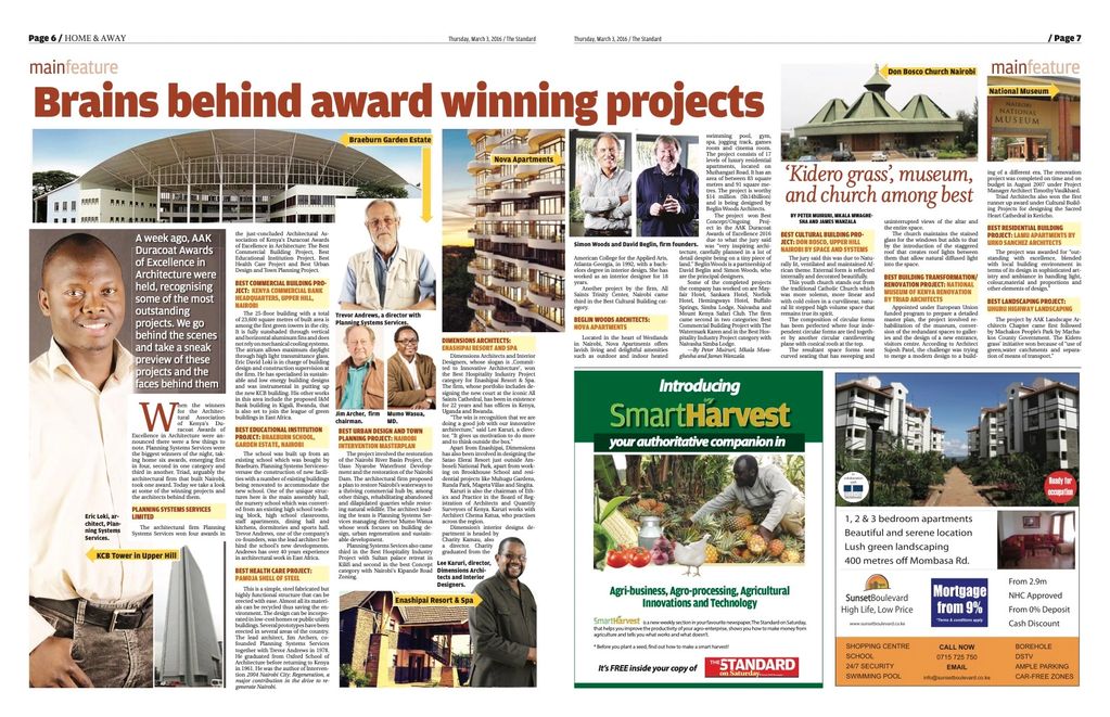 Architect Eric Loki was recognized for having been the Project Architect for award winning projects 