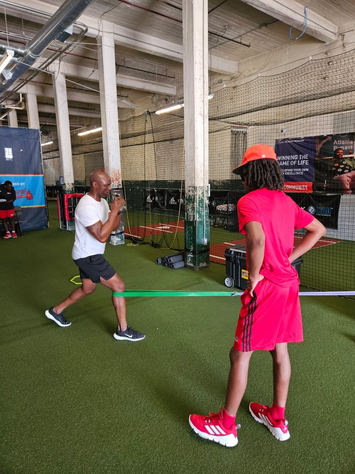 Coach and client working through a session at the Buckhead studio
