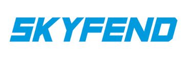 Blue stylized text logo reading 'SKYFEND'.