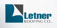 Logo of Letner Roofing Co. with a blue abstract design.