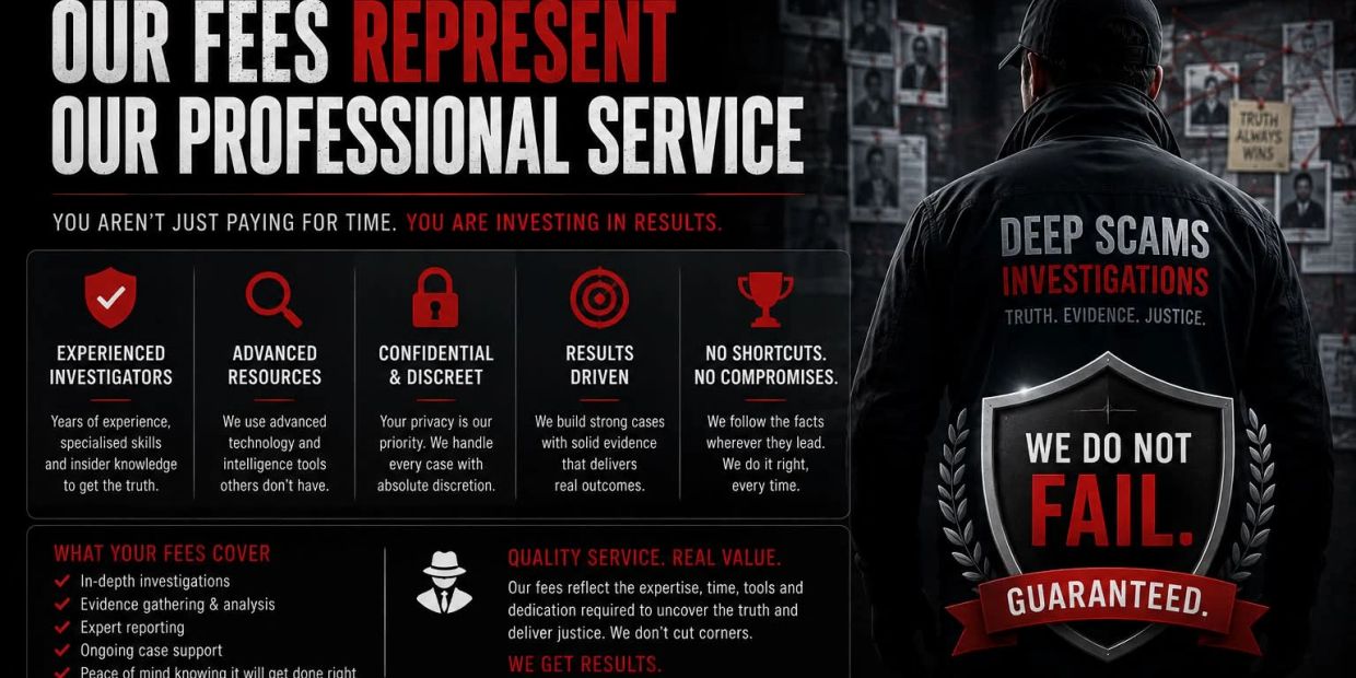 Professional investigative service promising guaranteed results and confidentiality.