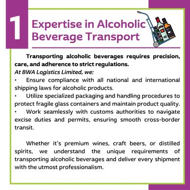 Expertise in precise and compliant alcoholic beverage transport.
