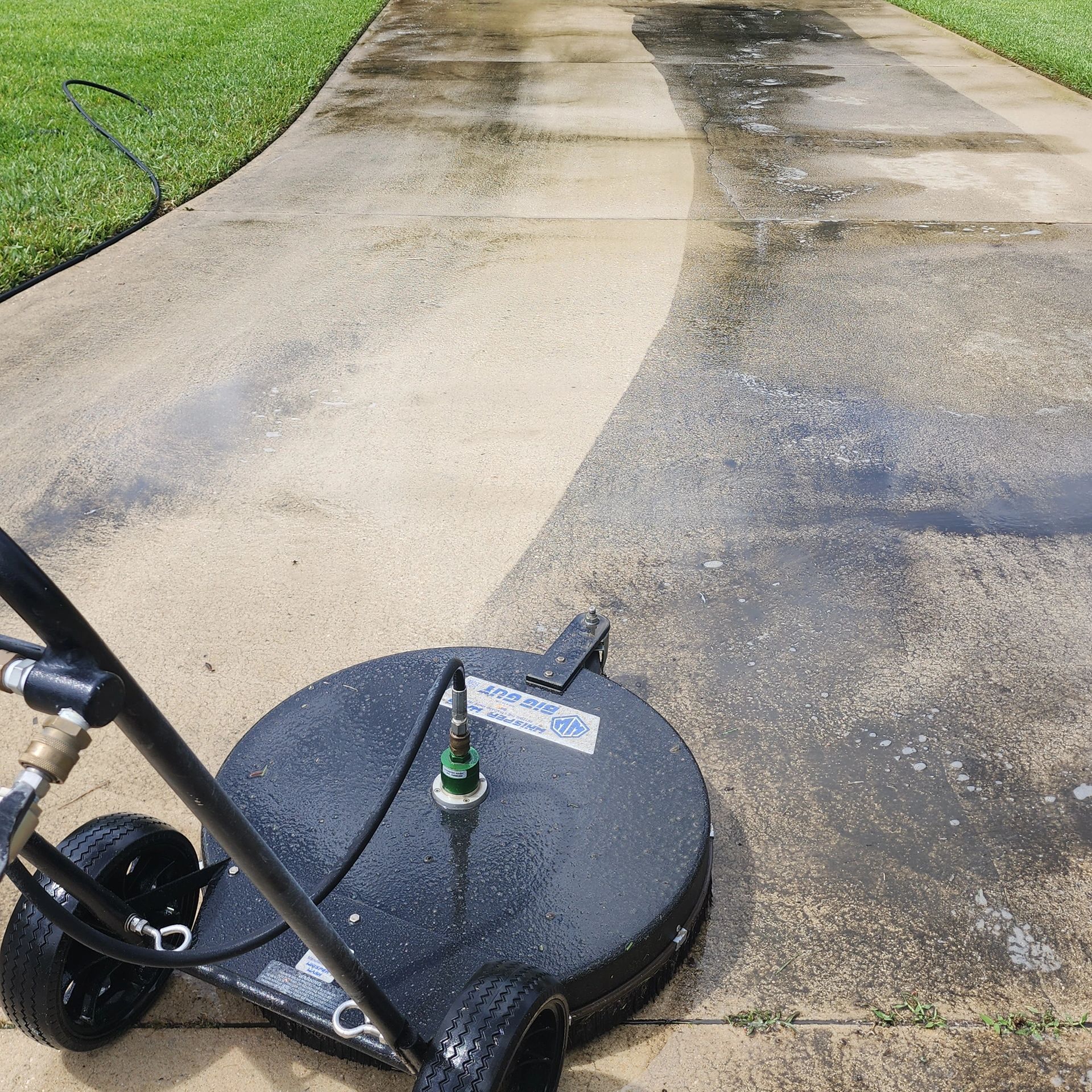 Driveway pressure washing in St. Augustine