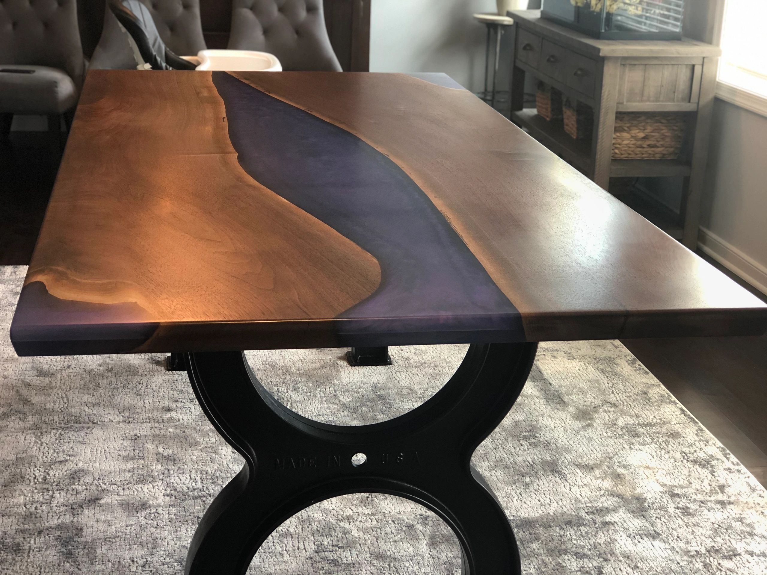 Walnut river table