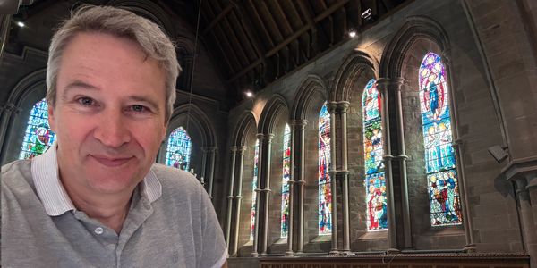 Voicefest Managing Director Angus Coull at Brechin Cathedral
