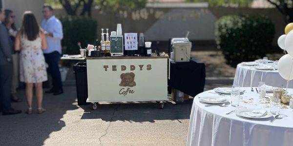 Mobile Coffee catering for event in Tucson Arizona, birthday coffee bar, anniversary coffee catering