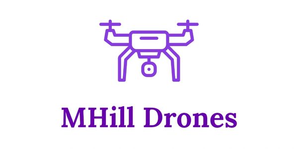 Purple drone icon with text 'MHill Drones' on white background.