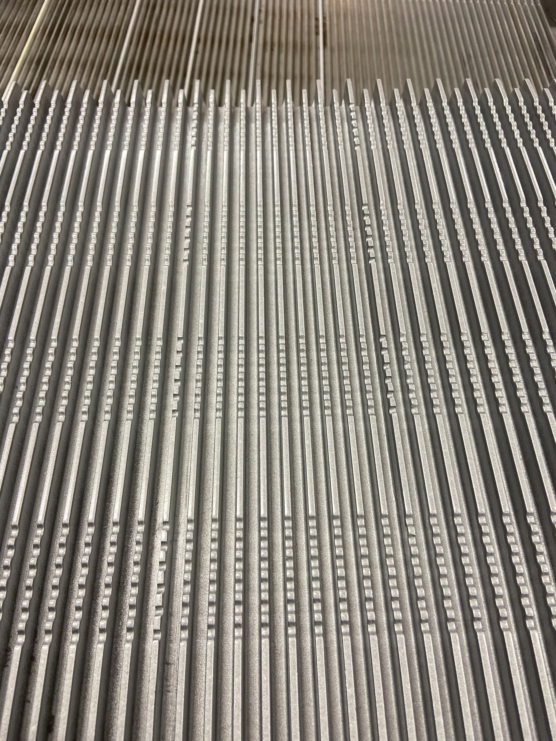 Moving walk pallet repair, escalator step repair, escalator step tread repair, escalator rib repair