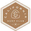 Hexagonal logo for California Surf Club.