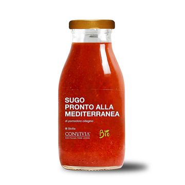 Ready-made organic Mediterranean cherry tomato sauce 250g