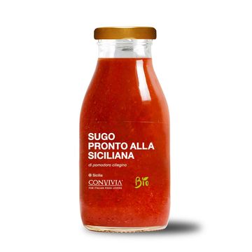 Ready-made organic Sicilian-style cherry tomato sauce 250g