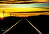 Train track sunrise in the Texas panhandle