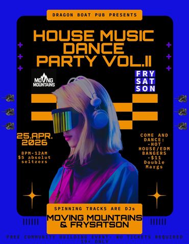 Rip it up to DJ's FRISATSON and Moving Mountains, Saturday April 25th at 8pm!
No Cover