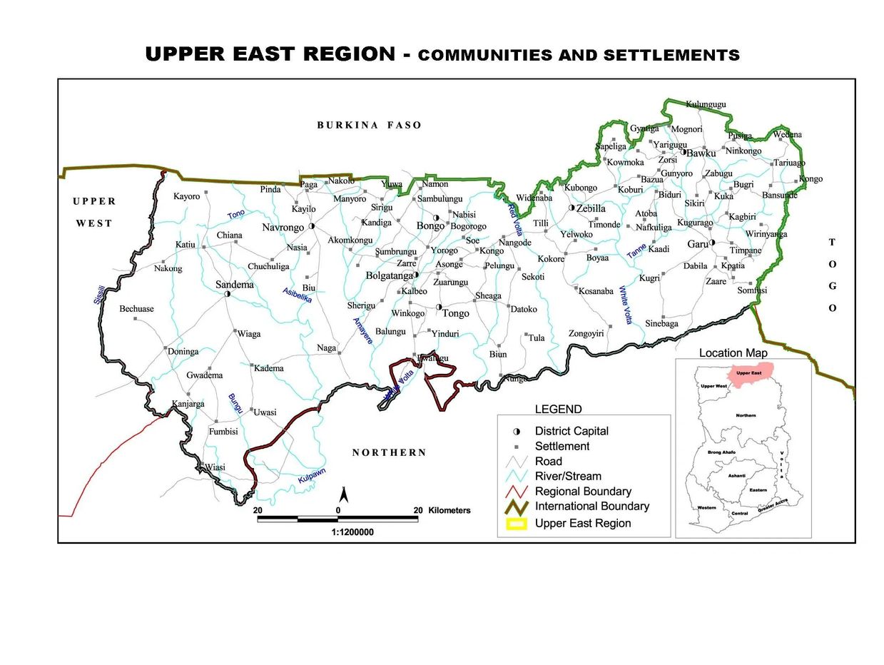 Communities and Settlements around the Upper East region