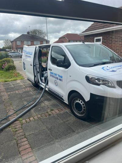 Airflex storm running from the back of the van in Werrington in Peterborough