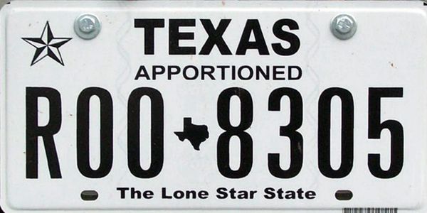 TEXAS APPORTIONATE PLATE EXAMPLE