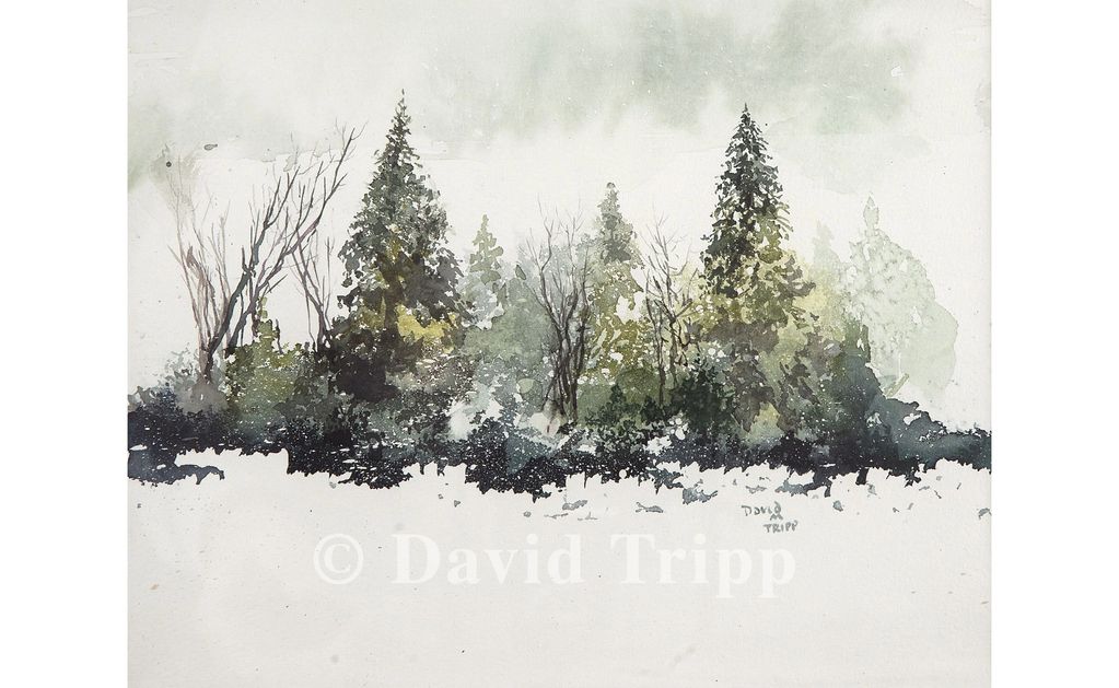 A plein air transparen watercolor sketch