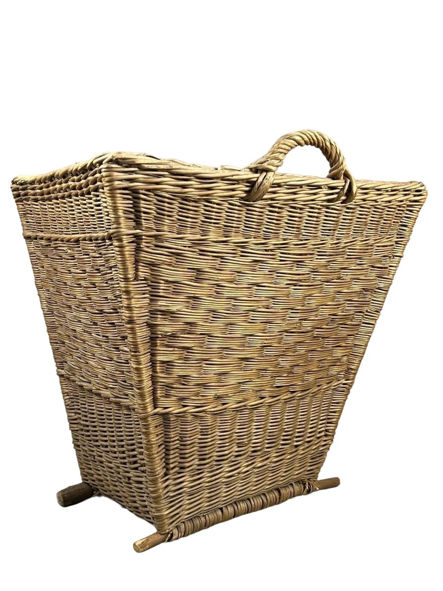 French Wicker Laundry Basket Rectangular, Extra Large
