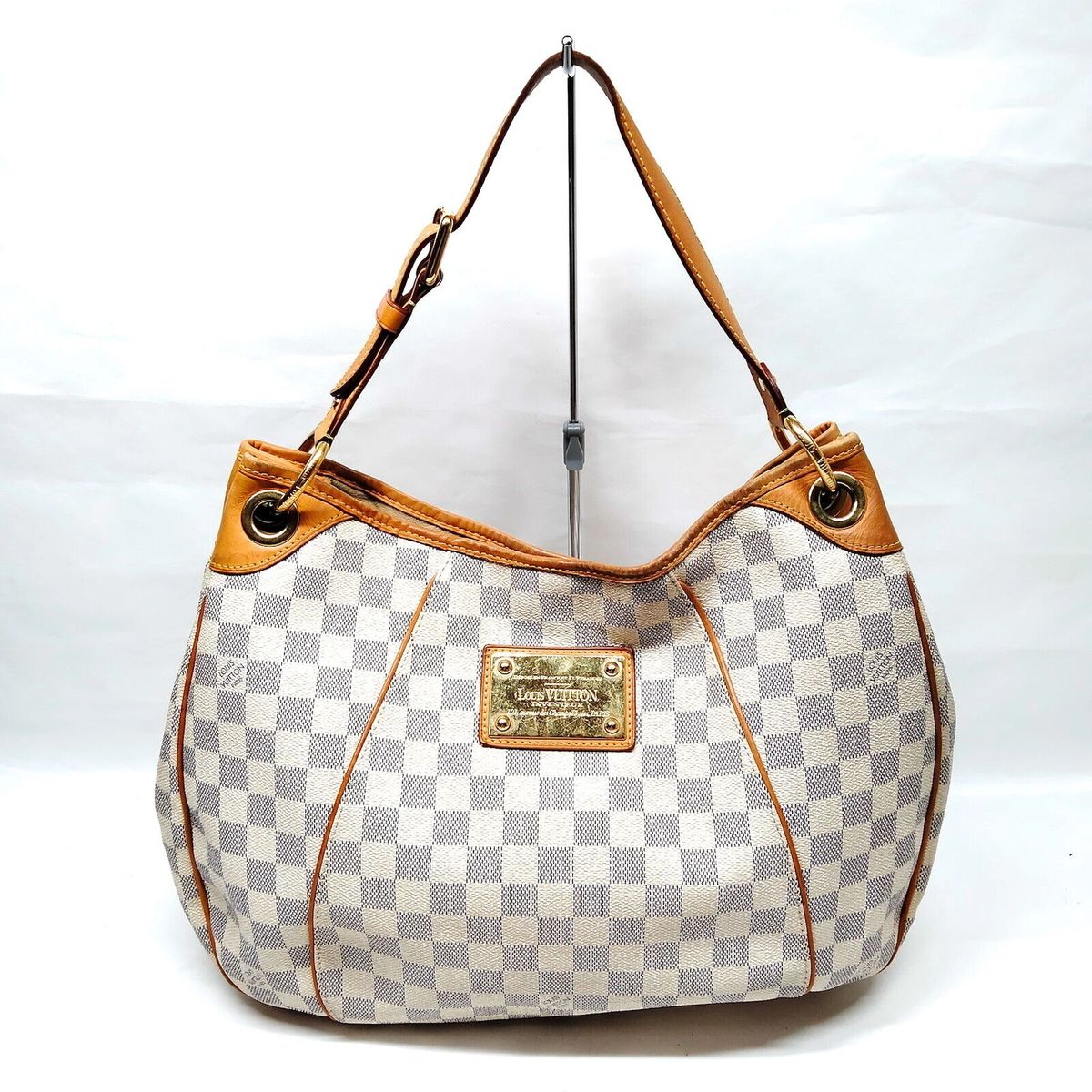 Pre Owned Authentic Louis Vuitton White Damier Azur Canvas Galliera PM  Shoulder Bag - Mrs Vintage - Selling Vintage Wedding Lace Dress / Gowns &  Accessories from 1920s – 1990s. And many