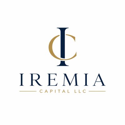 Elegant logo of Iremia Capital LLC with intertwined letters I and C in navy and gold.