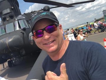 Tandem instructor Timber and fellow jumper at airshow in Florida.