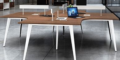 office workstations in Noida with designer legs and base.