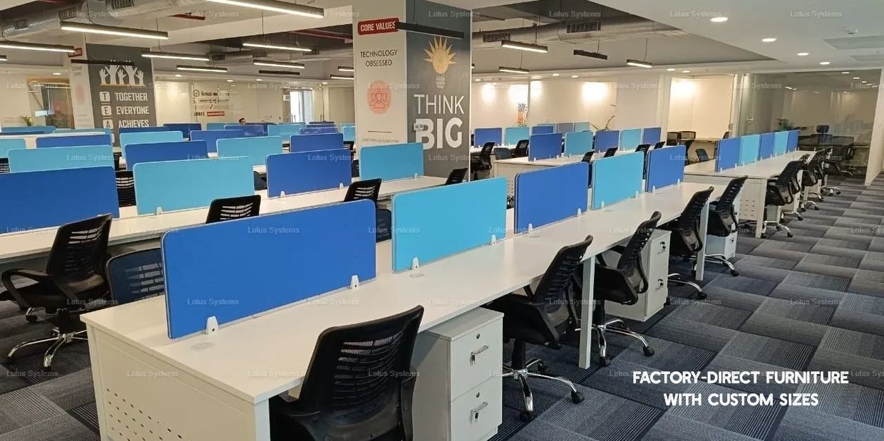 Office Tables, Workstations, office chairs by Office furniture manufacturers in Noida-Lotus Systems